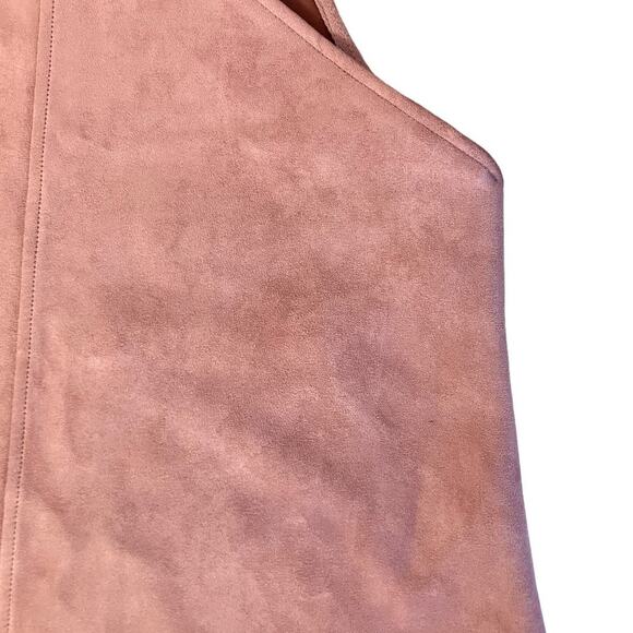Forever 21 Women's Dusty Pink Patch Pockets Suede Overall Dress | Size M - Picture 9 of 12